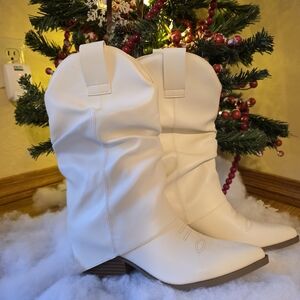 Women's Indigo White Western Boots